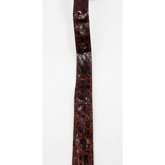 Deitsch Genuine Alligator Brown Link Belt Size 26 Vintage 34 Inches Long